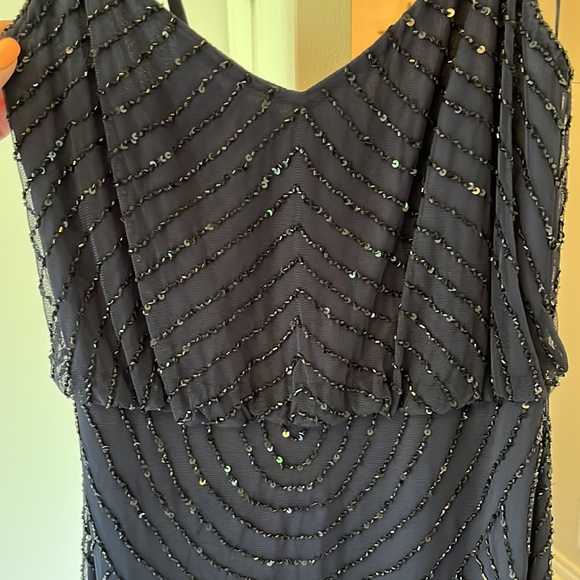 Adrianna Papell Blouson Beaded Mini Dress - Picture 5 of 6